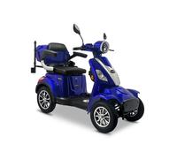 Elektroroller "Theo Premium" mit Straßenzulassung, Lithium Akku, 25 km/h, 1000 W x blau x