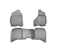Element 3D Gummi Fussmatten passend für Dodge RAM 1500/2500/3500 Crew Cab | 2002-2012 | 100% Passgenaue Allwetter Fußmatten aus TPE, hoher Rand, wasserdicht, rutschfest, geruchslos