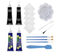 ElevaPulse Leder Reparatur Set Schwarz - Kunstleder Reparaturset mit Füller, Lenkrad Reparaturfarbe schwarz, Komplettset für Auto Sofa Schuhe Taschen Möbel