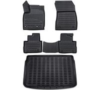 ELMASLINE 3D Gummimatten & Kofferraumwanne Set für Nissan Qashqai (J12) 2021-2026 (oberer Ladeboden) | Passt Nicht in E-Power !!! | Zubehör Kofferraum Fußmatten