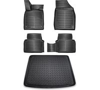 ELMASLINE 3D Gummimatten & Kofferraumwanne Set für Peugeot 2008 II Hybrid (2. Gen) 2019-2025 (oberer Ladeboden) | Zubehör Fußmatten Kofferraummatte