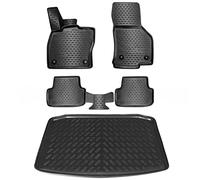 ELMASLINE 3D Gummimatten & Kofferraumwanne Set für VW Tiguan Allspace (unterer Ladeboden) 5-Sitzer | 2016-2024 | Zubehör Fußmatten Kofferraummatte Kofferraum