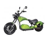 elrofu E-Chopper Raven Elektroroller mit Straßenzulassung - 45 km/h, 3000 W, herausnehmbarer Lithium-Akku 60V/40Ah 2400 Wh, bis 100 km Reichweite, 14 Zoll Vorderrad, Klasse AM, Mattschwarz