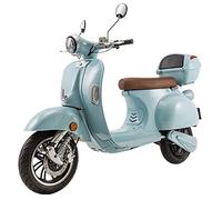elrofu Elektroroller Classico Li, SE, 3000 Watt, Elektro-Roller, mit Straßenzulassung, 45 km/h, 2 herausnehmbare Lithium-Akkus, Blau, (ca. 100km)