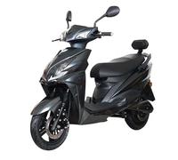 elrofu Falcon Double Elektroroller mit Straßenzulassung - 45 km/h, 3400 W, herausnehmbarer Lithium-Akku 72V/20Ah, bis 80 km Reichweite, Platz für zweiten Akku, Klasse AM, Schwarz