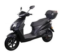 elrofu Long Runner Elektroroller mit Straßenzulassung - 45 km/h, 2800 W, Blei-Gel-Akku 60V/32Ah 1920 Wh, bis 85 km Reichweite, große Reifen, Klasse AM, Mattschwarz