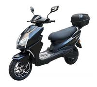 elrofu THUNDER-S Elektroroller 125er mit Straßenzulassung - 80 km/h, 4000 W, herausnehmbarer Lithium-Akku 72V/45Ah, bis 100 km Reichweite, 14 Zoll, CBS-Bremsen, Klasse L3e, Schwarz