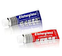 Elsterglanz 2er SET 150ml XXL Tube Chrom,Universal Politur, Paste