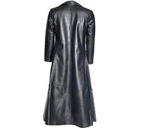 EMATOP angebot des tages heute Lange Mantel Herren Winter Lederjacke Vintage Kunstleder Ledermantel Gothic Mittelalter Jacke Vintage Revers Trenchcoat Einfarbig Windbreaker Motorradjacke
