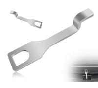 Emezddo Heckklappenaufsteller,Edelstahl Auto Heckklappen Aufsteller,Heckklappenhalterung,Heckklappen-Abstandshalter,Kompatibel mit VW T5 T6(15 * 3.4 * 3 cm,Silber)