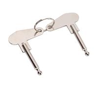 Eminchu Universeller Metall-Zündschlüsselsatz mit 5 Mm Durchmesser für Traktor-Bagger-LKW, Langlebiger Ersatzschlüssel für Retro-Zündschloss, 2-teiliger Schlüssel