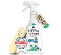 Emma Grün® Polsterreiniger für Sofa, Couch & Autositze 500ml [inkl. Polsterbürste] - Nachhaltig & Anti Geruch - Auto Innenraum Reiniger - Polsterreinigung aus Deutschland