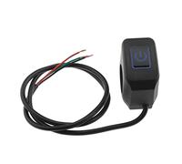 EMSea Motorrad-Lenkerschalter, 22 mm, 7/8 Zoll, Lenker, Scheinwerfersteuerung, Druckknopfschalter, wasserdicht, 12 V, Ein-/Aus-Schalter mit blauer LED-Anzeige