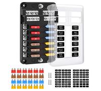 ENDARK 12V Sicherungskasten, 12 Fach Kfz Sicherungshalter 12 volt mit LED