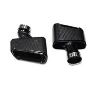 Endrohr 1 Paar Carbon Fiber Auto Auspuffblende Für G30 G31 530i 528i Schalldämpfer Spitze Endrohr Auspuffdüse Tuning Auspuffrohr EndschalldäMpfer(Schwarz)