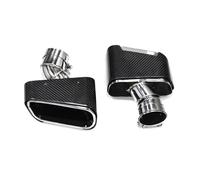 Endrohr 1 Paar Carbon Fiber Auto Auspuffblende Für G30 G31 530i 528i Schalldämpfer Spitze Endrohr Auspuffdüse Tuning Auspuffrohr EndschalldäMpfer(Single Silver)