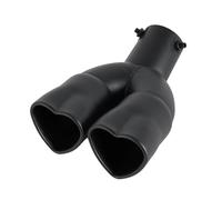 Endrohr 1 Stücke Autoteile Design Herzform Stil Autozubehör Edelstahl Schwarz Auspuffblenden Schalldämpfer Endrohr Für KIA(Black-4)