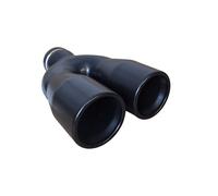 Endrohr Auspuffblende 2x 76mm schwarz Doppelrohr Doppelendrohr Anschluß 40-60mm