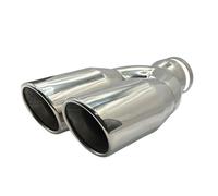 Endrohr Auspuffblende 2x 70mm für AUDI BMW Mercedes VW mit Anschluß 40-60mm rund