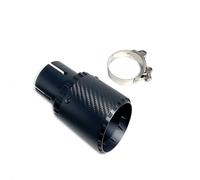 Endrohrblende Auspuffblenden 1 PCS Aluminium Legierung Auspuffrohr Auto Schalldämpfer Carbon Faser Auspuff Spitze Universal Schwarz 89mm 101mm Abgasanlage Düse(IN 57MM-OUT 101MM)