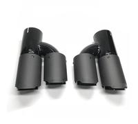 Endrohrblende Auspuffblenden 2 STÜCKE Universal H Stil Dual Matt Carbon Look Auspuffblende Endschalldämpfer Auspuffrohr Auspuffblende(IN 60MM-OUT 76MM)