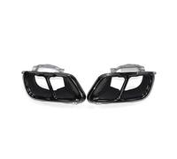 Endrohrblende Für X5 X6 X7 G05 G06 G07 Quadratisches Endrohr Schalldämpfer Auspuffanlage Ersatzinstallation 2020 2021 2022 2023 2024 Edelstahl Auspuff Blende(B Black)