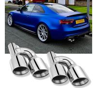 Endrohre Auspuff Auspuffblende Doppelrohr für Audi A4 A5 A6 A7 A8 S4 S5 S6 S7 S8
