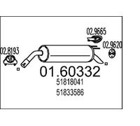 Endschalldämpfer 01.60332 MTS für FIAT LANCIA