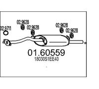 Endschalldämpfer 01.60559 MTS für HONDA CIVIC VI Aerodeck