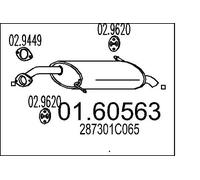 Endschalldämpfer 01.60563 MTS für HYUNDAI GETZ