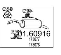 Endschalldämpfer 01.60916 MTS für PEUGEOT 207 SW 207/207+