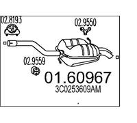 Endschalldämpfer 01.60967 MTS für VW PASSAT B6 PASSAT B6 Variant