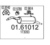 MTS Endschalldämpfer 01.61012 – für Peugeot 207/207+/207 SW, 1.6 HDi