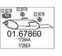 Endschalldämpfer 01.67860 MTS für PEUGEOT 406