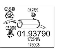Endschalldämpfer 01.93790 MTS für CITROËN PEUGEOT