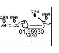 Auspuff MTS NEU für Daewoo Lanos 1.3 + 1.5 + 1.6 + 16V Endtopf Endschalldämpfer