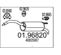 MTS Endschalldämpfer 01.96820 für Fiat Stilo