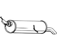 Endschalldämpfer 135-709 BOSAL für PEUGEOT CITROËN