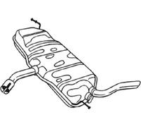 Bosal Endschalldämpfer 227-031 für SEAT Altea XL, Toledo III
