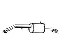 Bosal Endschalldämpfer 135-249 für CITROËN DS3 VTi (DS SAHMZ6)