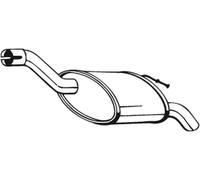 Bosal Endschalldämpfer 154-293 für Ford Focus (DBW/DAW 1 TDDi)