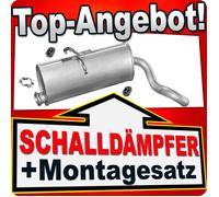 Endschalldämpfer für CITROEN BERLINGO PEUGEOT PARTNER 1.8 1.9 D 1.1 1.4 1.6 1.8