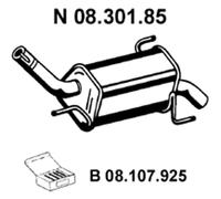Endschalldämpfer Nachschalldämpfer EBERSPÄCHER 08.301.85 für OPEL CORSA X01 F08