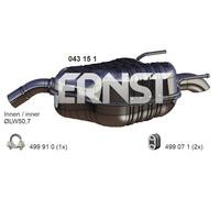 ERNST Endschalldämpfer für GENERAL MOTORS OPEL 043151