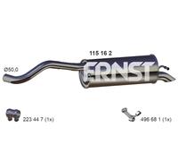 Endschalldämpfer Nachschalldämpfer ERNST 115162 für SKODA FABIA 3 NJ3 TSI SEAT 4