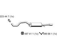 Endschalldämpfer Nachschalldämpfer ERNST 243032 für B5 A4 AUDI 8D2 8D5 Avant