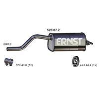 Endschalldämpfer Nachschalldämpfer ERNST 520072 für RENAULT TWINGO 2 CN0D 16V