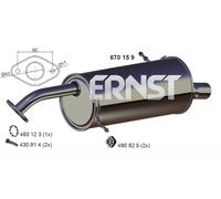 ERNST Endschalldämpfer für MAZDA 2 (DE_, DH_) 1.3/1.5 MZR bis 12.2014 ZJ3440100