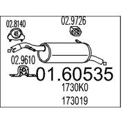 MTS Endschalldämpfer 0160535 für Citroën