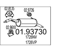 Endschalldämpfer 01.93730 MTS für PEUGEOT CITROËN